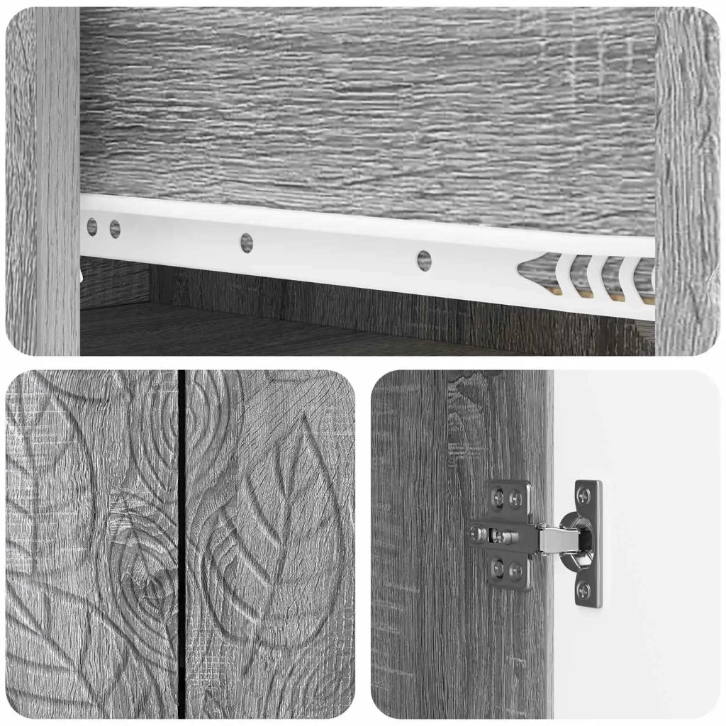 Credenza Sonoma grigio 66 x 34,5 x 90 cm Legno ingegnerizzato 895101