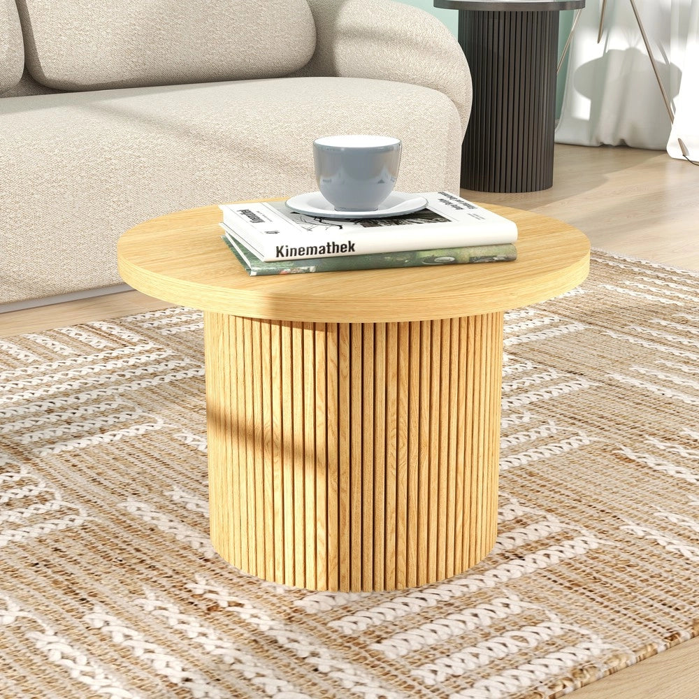 Tavolino da Caff¨¨ Rotondo Design Salotto ¨C MINIMAL ¨C Legno Massello