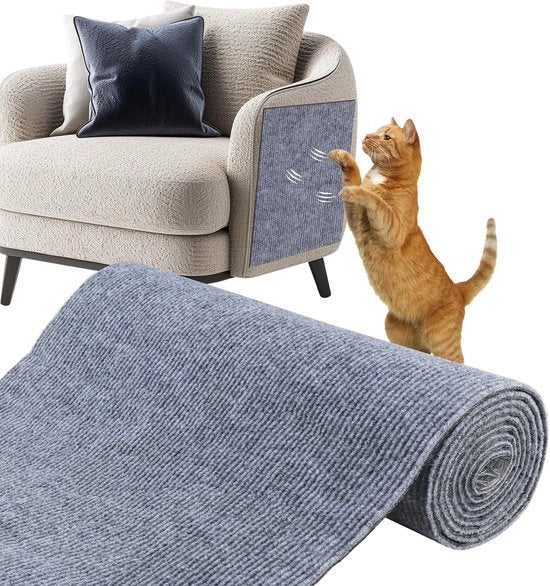 Krasbescherming per Gatto, 200 cm x 40 cm, Protezione anti-kras per gatti Autoadesivo per proteggere mobili, porte e pareti