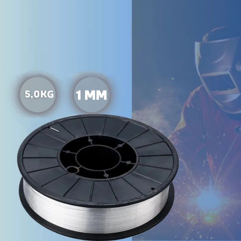 Filo animato per saldatrice MIG filo continuo no gas bobina 5KG 1mm - 455203