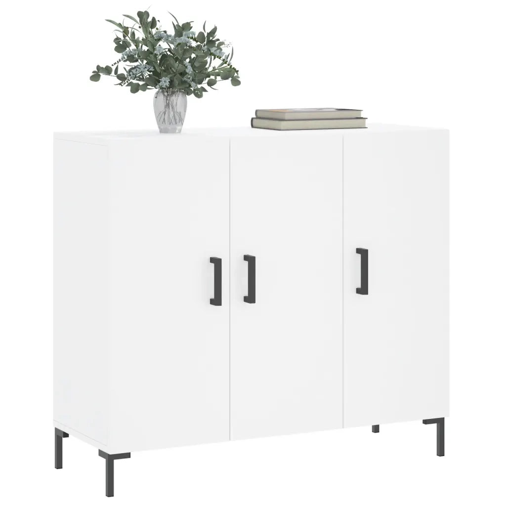 Credenza Bianca 90x34x80 cm in Legno Multistrato 828108