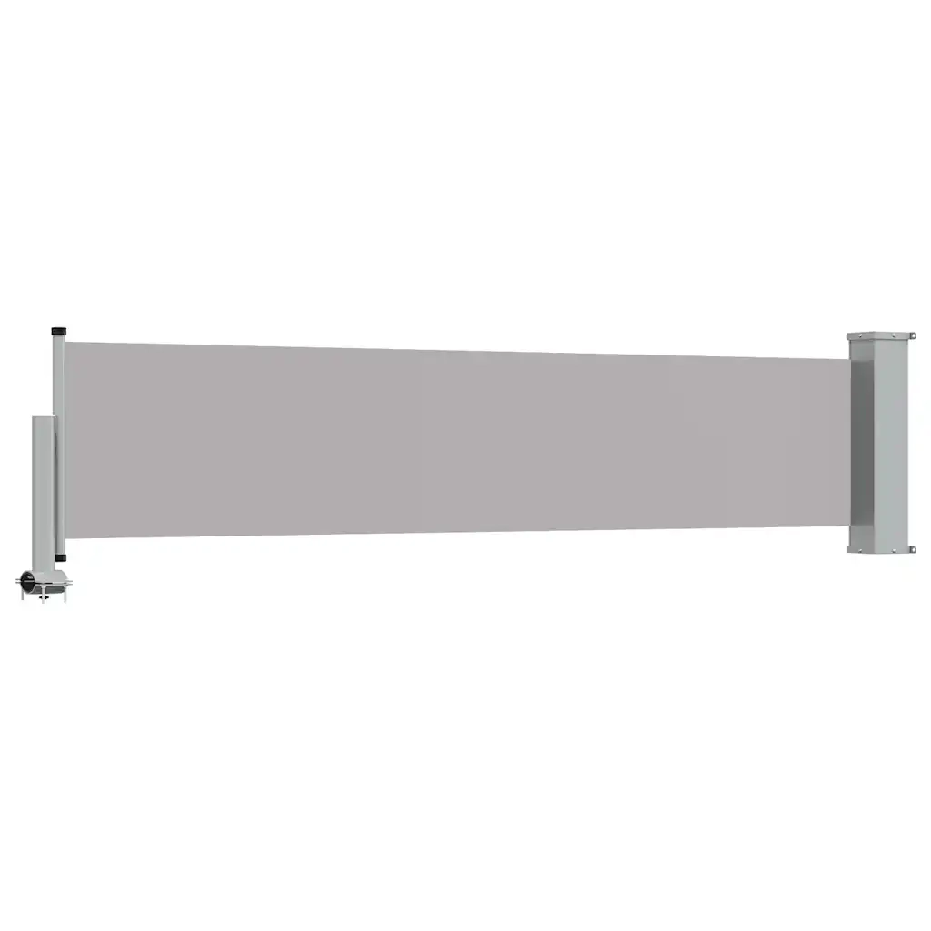 Tenda Laterale Retrattile per Patio-Tenda parasole per balcone 60x300 cm Grigia