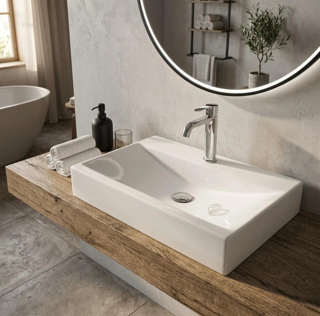 Lavabo appoggio 70.5x44.5 cm LA46 Bianco