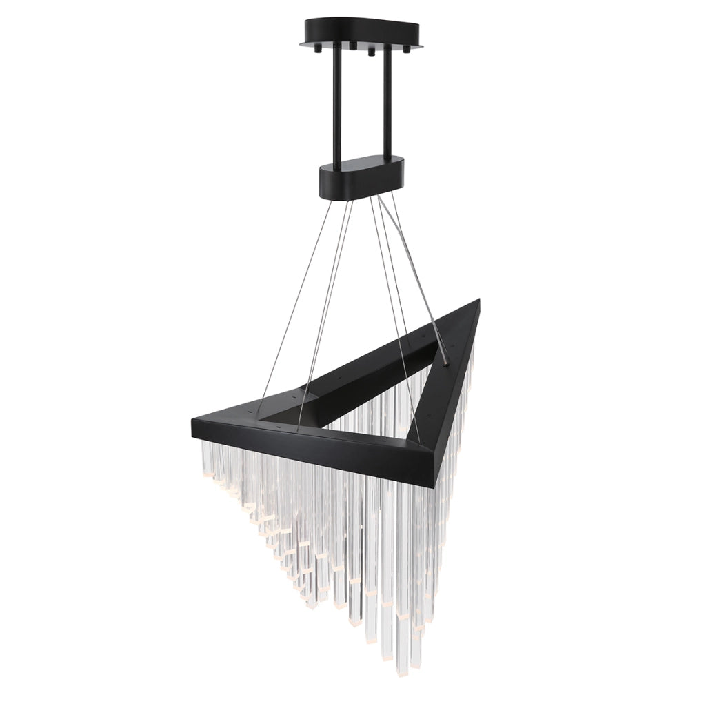 Lampadario glamour nero a V LED 40W Vivien Quintiesse
