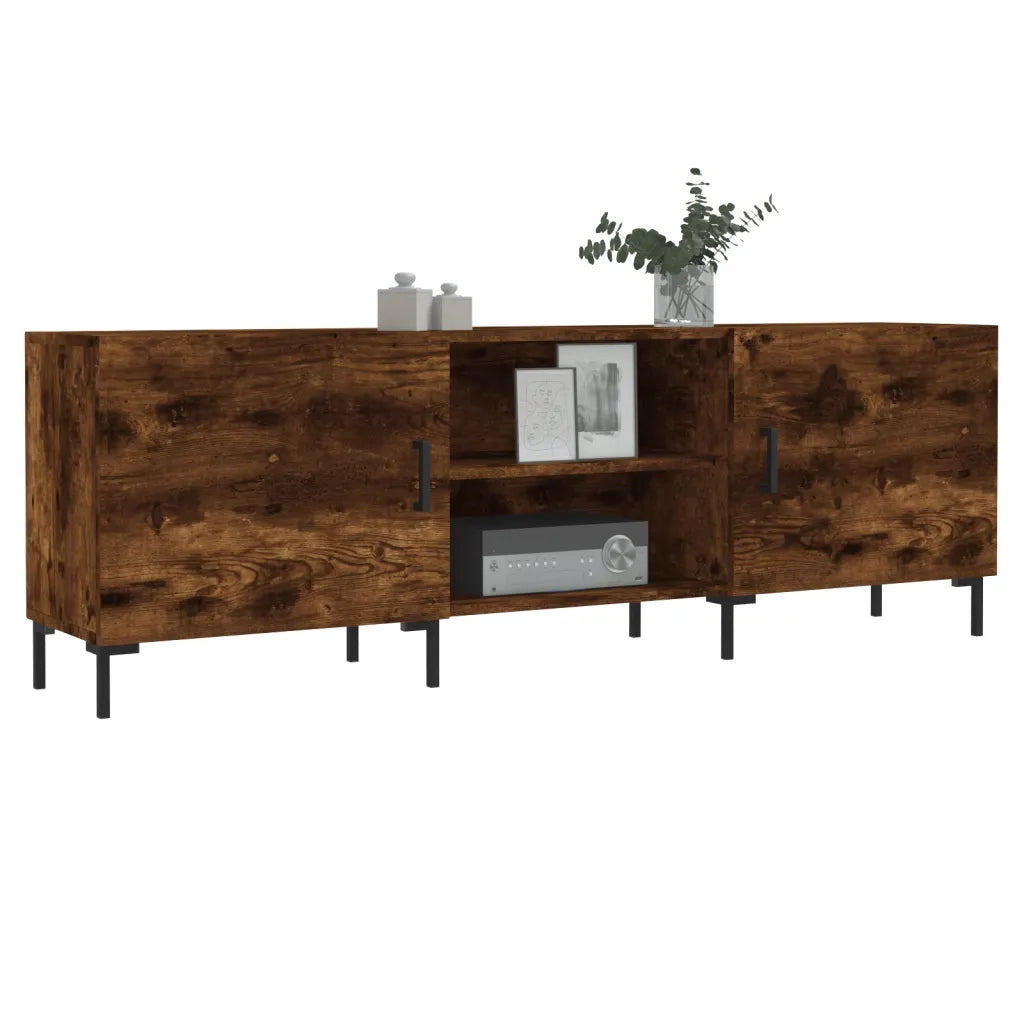 Mobile Porta TV Rovere Fumo 150x30x50 cm in Legno Multistrato 829105