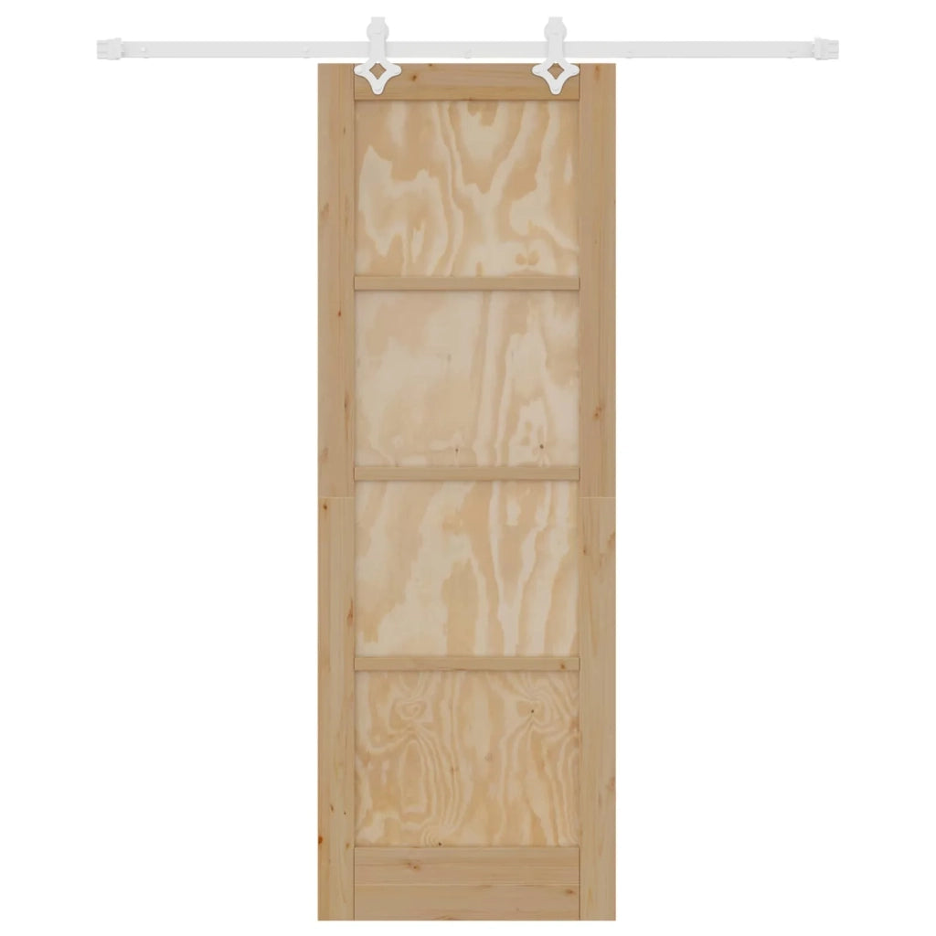 Porta scorrevole Naturale e Bianco 73,5 x 211 cm
