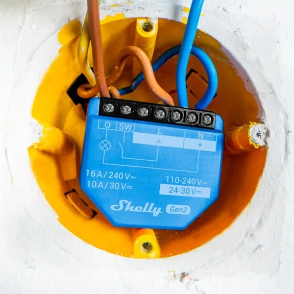 Shelly 1 Gen3, Interruttore relè WiFi intelligente, confezione da 2