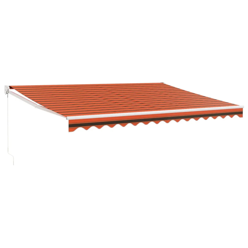 Tenda Sole Retrattile-Tenda parasole per balcone Arancione Marrone 4x3m Tessuto Alluminio 631758