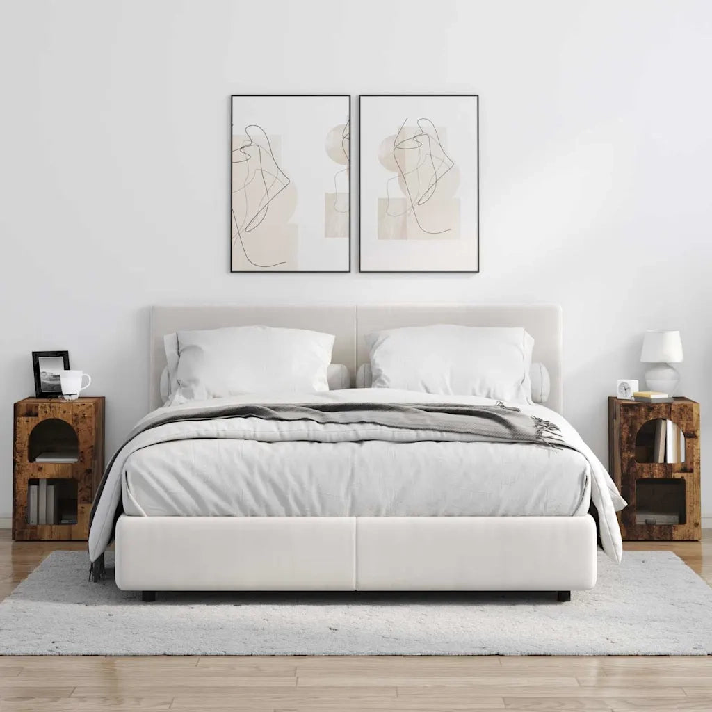 Set di 2 Comodini | Armadio da Notte | Mobiletto da notte Legno vecchio 29,5 x 33,5 x 50 cm