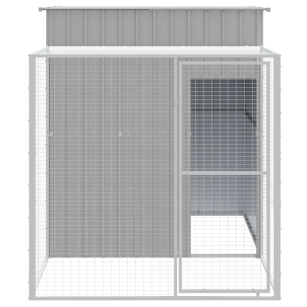 Pollaio Area Corsa Grigio Chiaro 165x251x181 cm Acciaio Zincato 172368