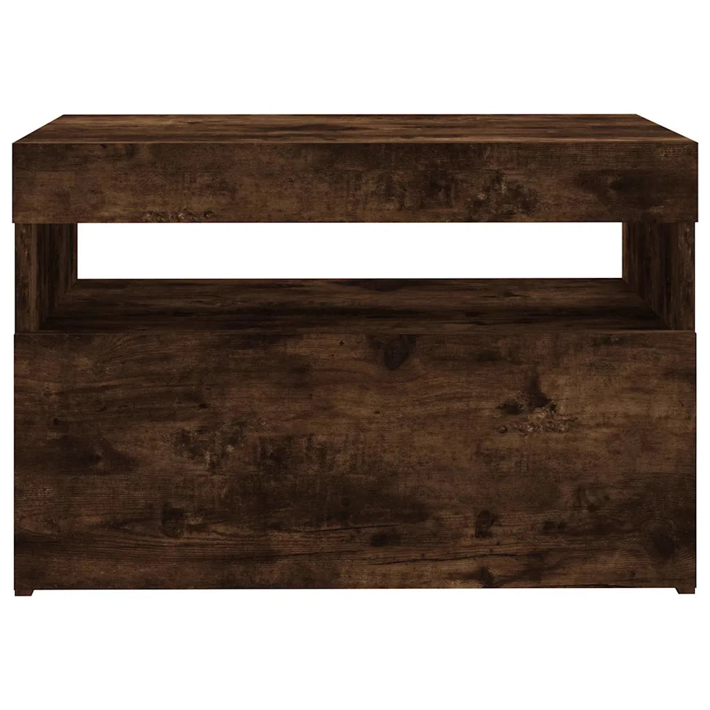 Mobile TV | Armadietto TV | Mobile Porta TV con Luci LED Rovere Fumo 60x35x40 cm