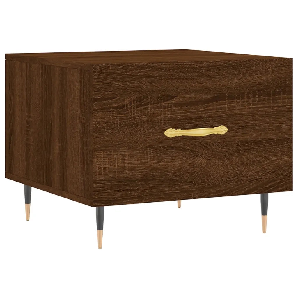 2 pz Tavolini salotto | Tavolino da caff¨¨ | Tavolino da Soggiorno Rovere Marrone 50x50x40 Legno Multistrato