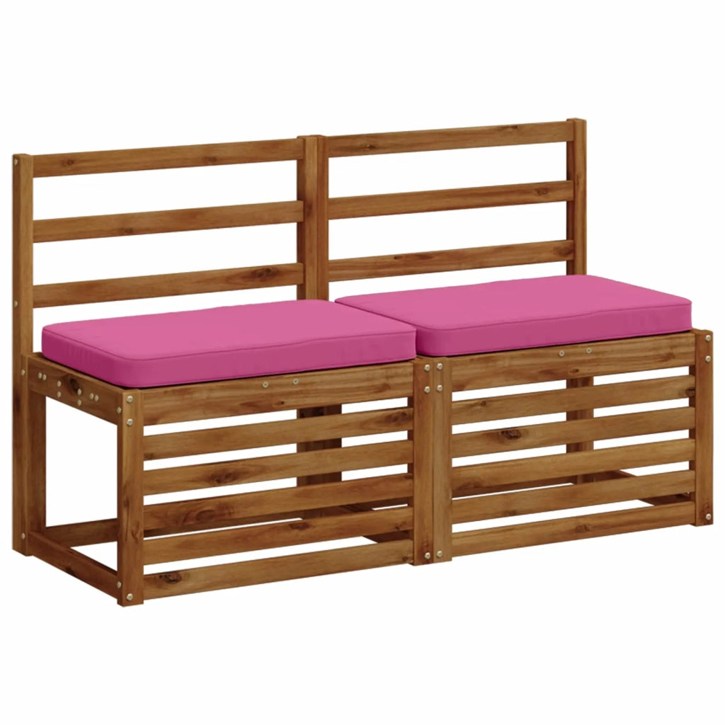 Cuscini per Panchina a 2 Pezzi VUGHT 2 pcs 100% Poliestere Rosa 951043