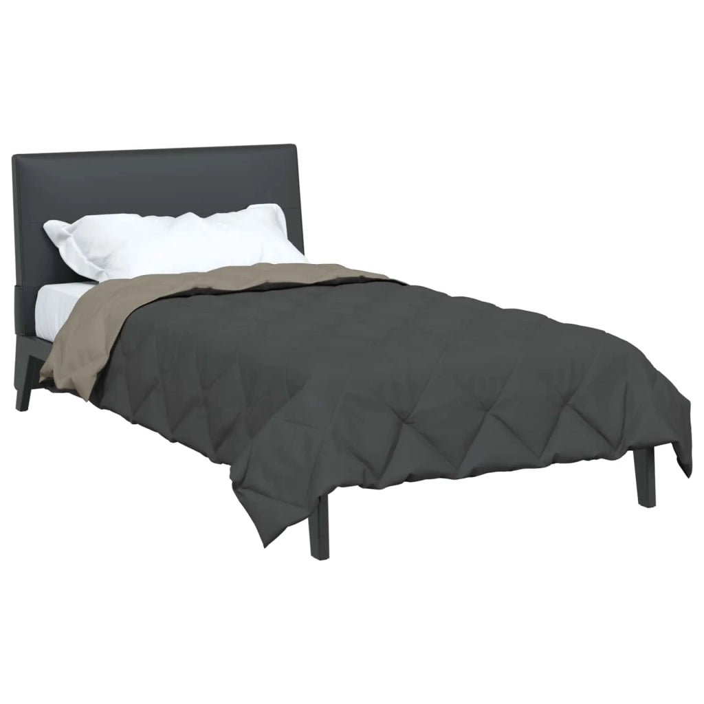 Piumone | Duvet Estivo Grigio chiaro e Antracite 200 x 135 cm Microfibra