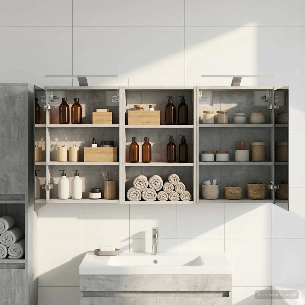 Set di Armadi da Bagno con lo scaffale 3 pcs 126 x 16 x 62.5 cm 3403835