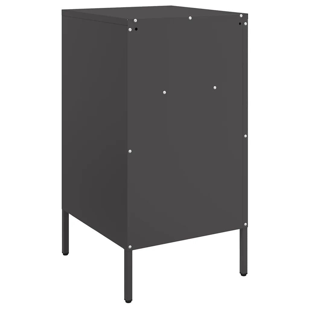 Comodino Nero 36x39x68 cm in Acciaio 843066