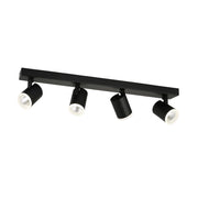 Faretto soffitto 4 luci nero LED 20W 4000K Helvia Italux