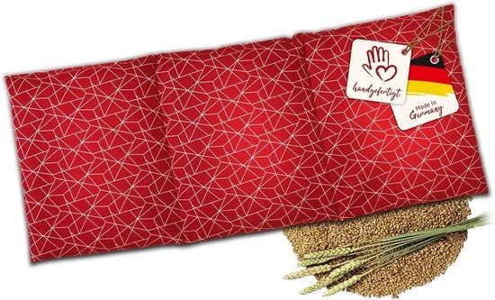 Cuscino termoregolabile con imbottitura di avena per collo, schiena e spalle - Cotone rosso