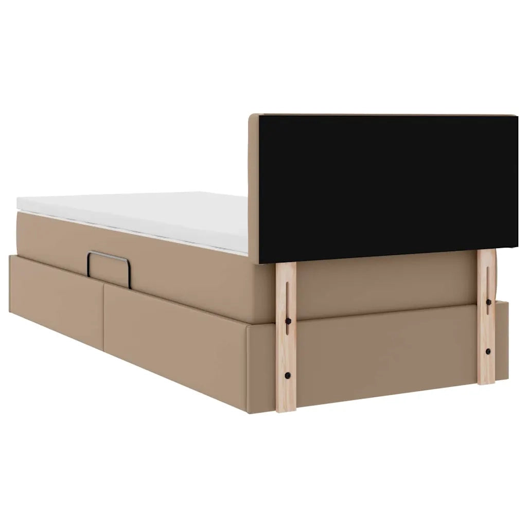 Letto con contenitore e materasso Cappuccino 100 x 200 cm 3370384