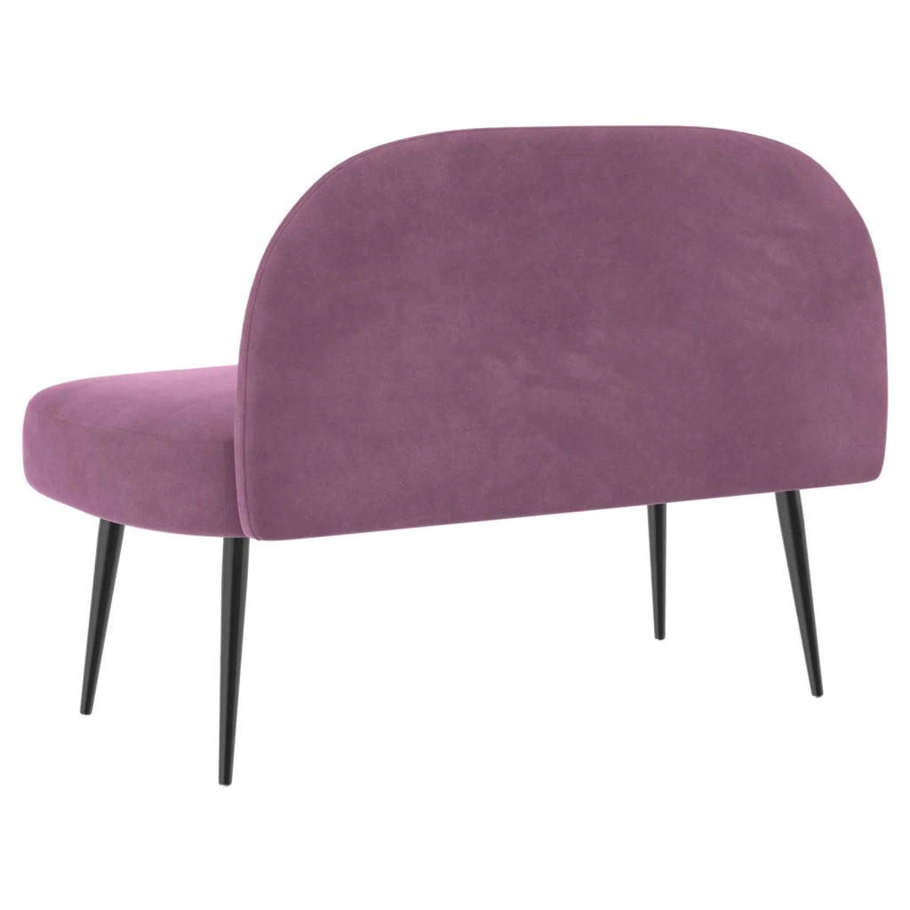 Panchina imbottita con schienale Viola 110 x 60 x 76 cm Velluto 42040798