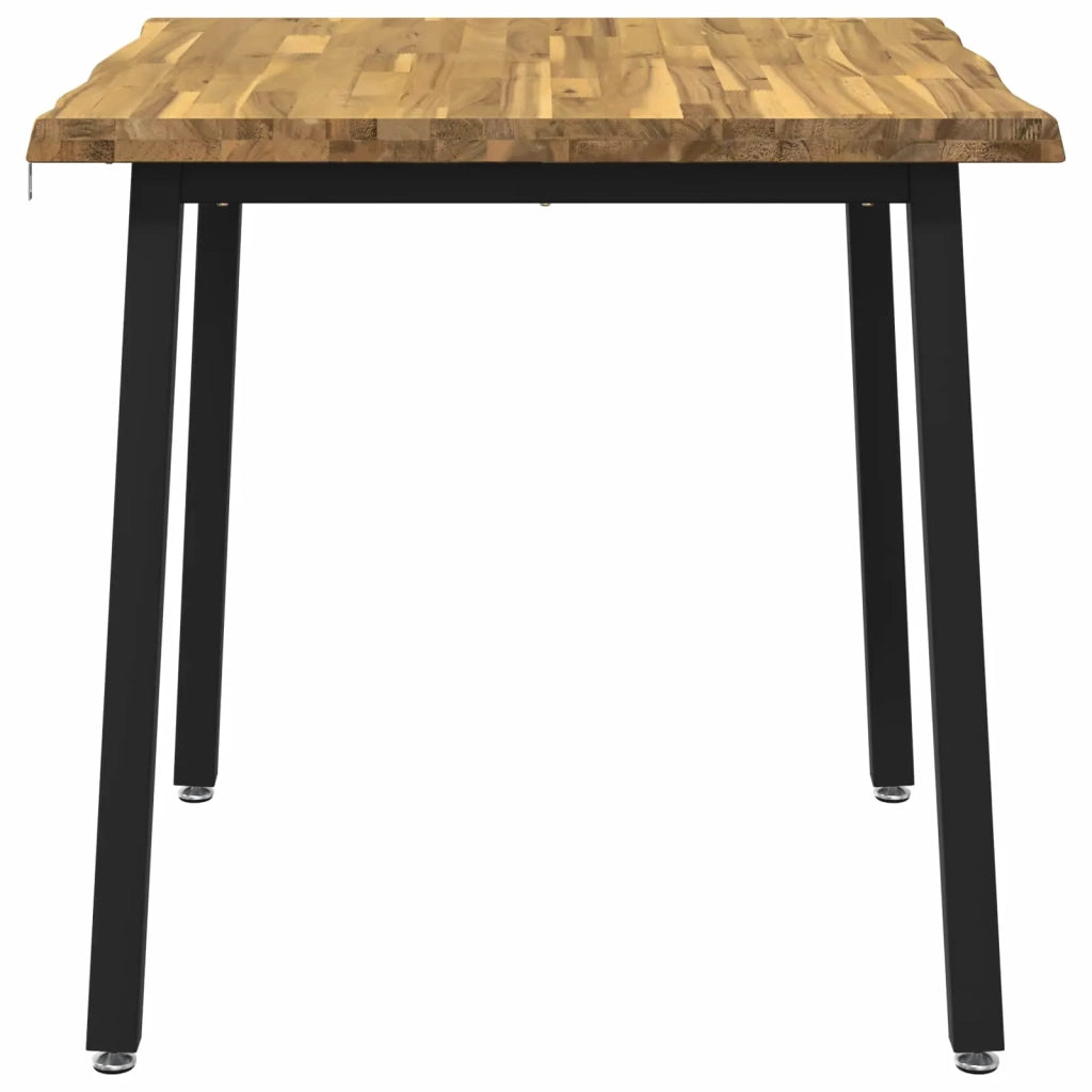 60 x 55 x 75 cm Legno di Acacia Massello Bianco e Nero 937465