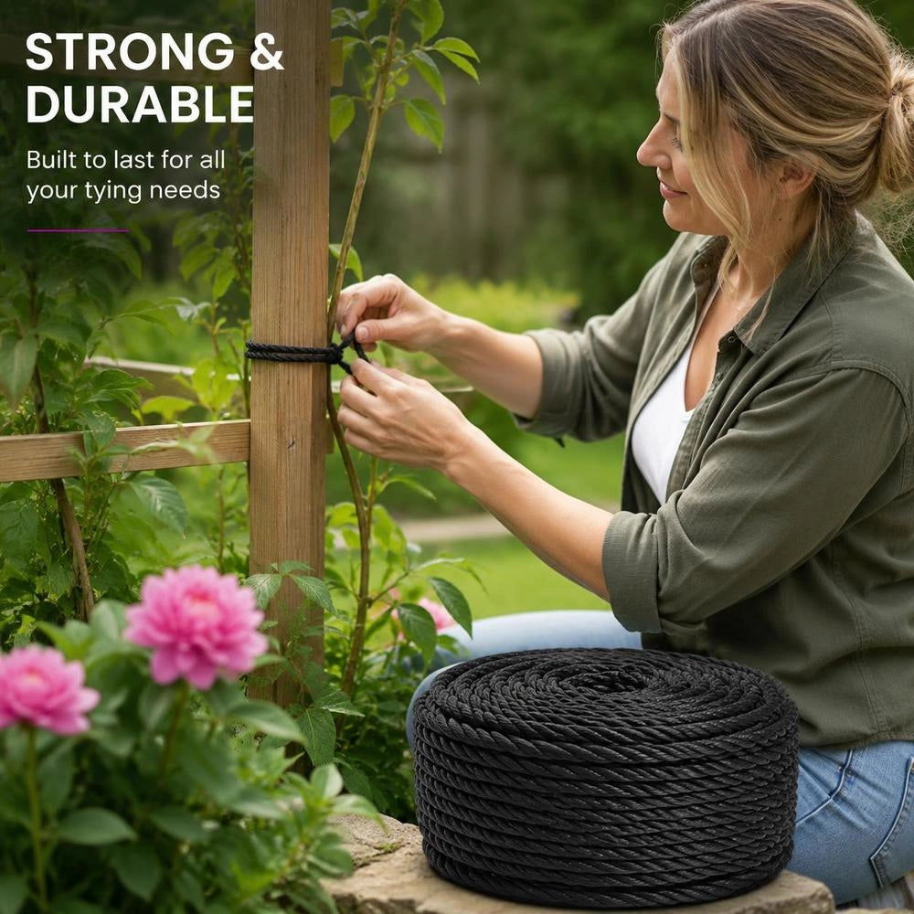 Black Working Rope, 12 Mm, 50 M, Polypropylene