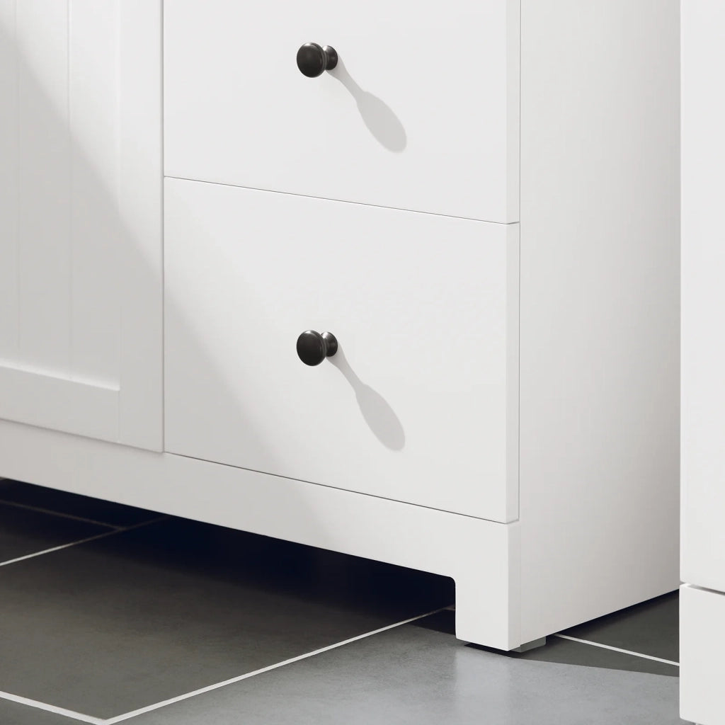 Mobile Bagno Con Tre Cassetti Mobile Contenitore Mobile A Terra Bianco 60x33x86cm BZR107-W SoBuy