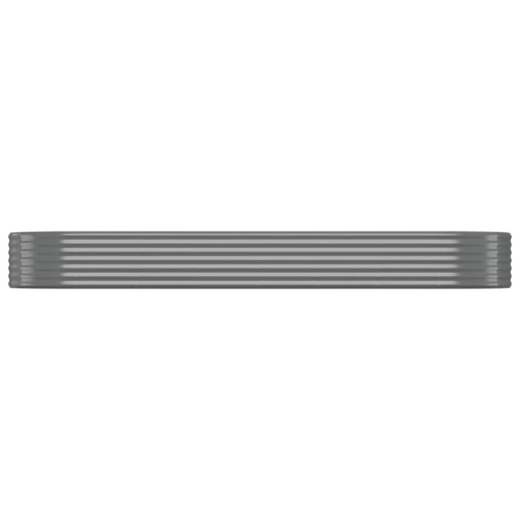 Letto Giardino Acciaio Zincato 322x100x36cm Grigio 318999