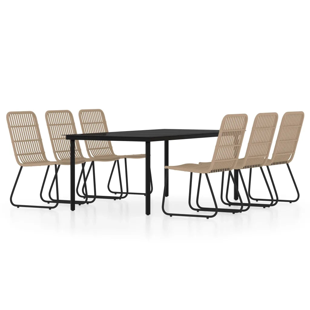 Set da Pranzo per Giardino 7 pz con Cuscini Rovere 3099165