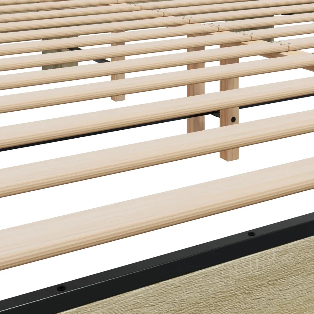 Giroletto Rovere Sonoma 200x200 cm Legno Multistrato e Metallo