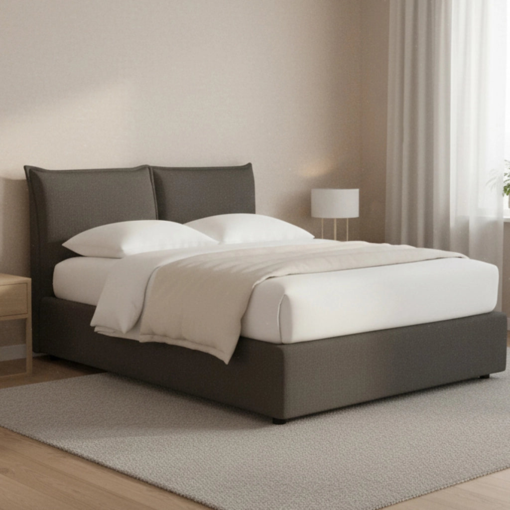 Penzance, Letto Piazza e Mezza Sfoderabile Made in Italy, Grigio Tortora