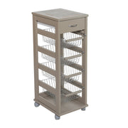 VESUVIO CARRELLO DA CUCINA IN COLORE FANGO 29 X 39 XH 84  CM