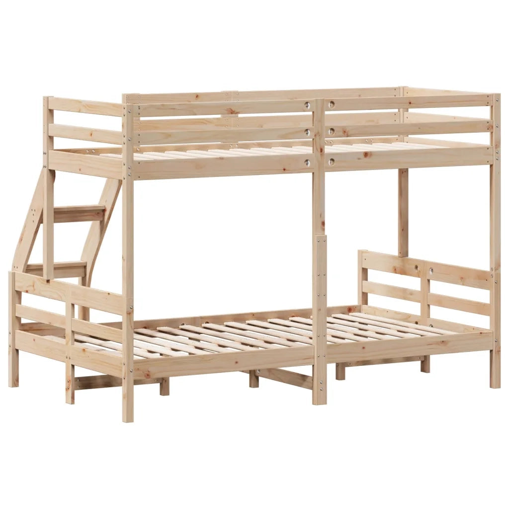 Letto da camera | Letto a Castello 80x200/120x200 cm in Legno Massello di Pino