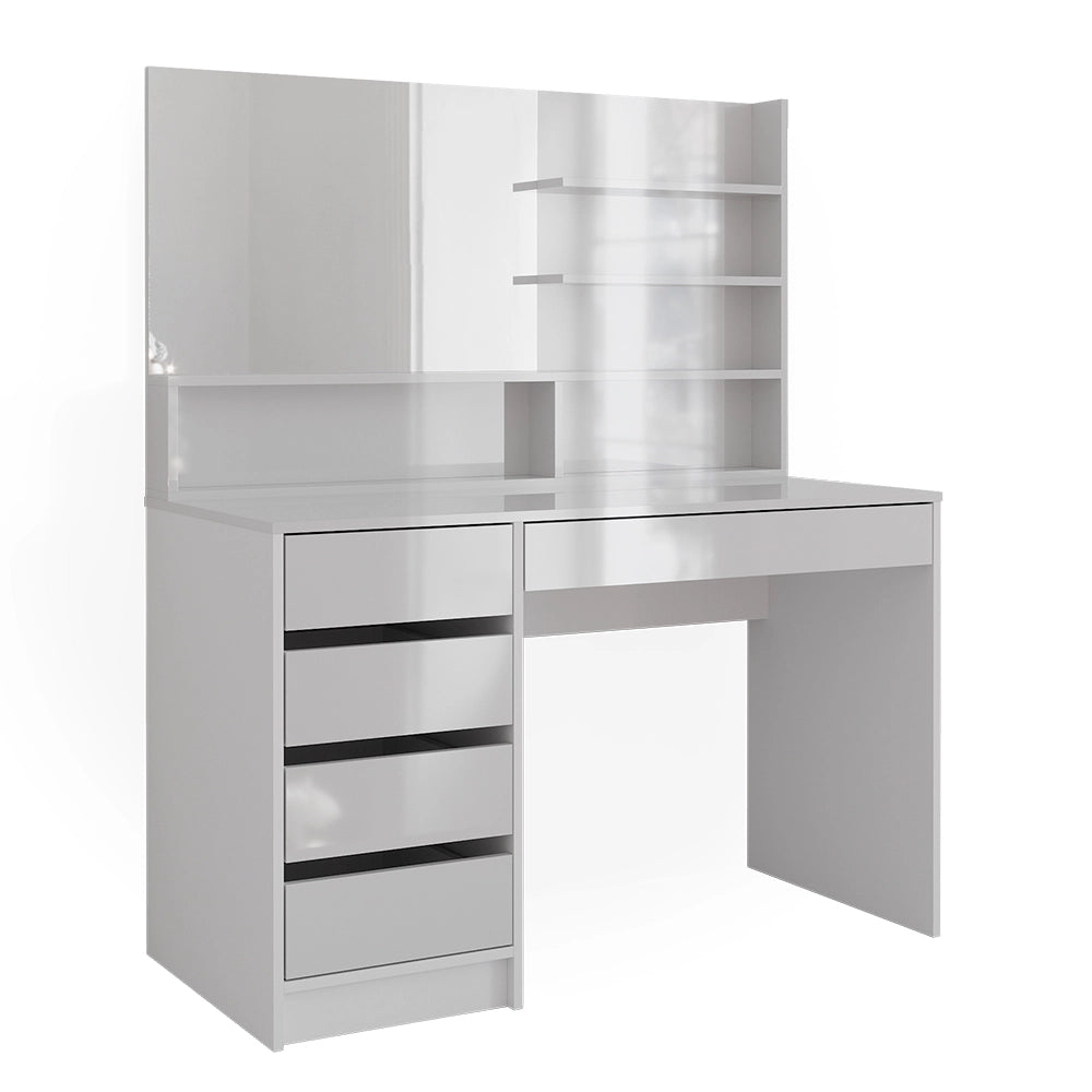 Vicco Tavolo da toeletta Bianco 120 cm con specchio