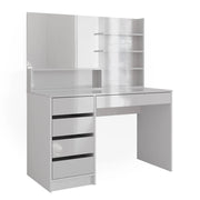 Vicco Tavolo da toeletta Bianco 120 cm con specchio