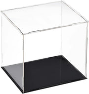 Vetrina per Action Figure Transparante 30 x 25 x 30 cm - Box in Acrilato - Protezione Antipolvere - Base Nera - Organizzatore per Display
