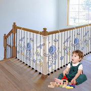 Rete di Sicurezza per Handrail Scale, Dimensioni 300 x 78 cm, Durata Lunga, Progettata per Bambini e Animali Domestici, Colore Astronauta Bianco