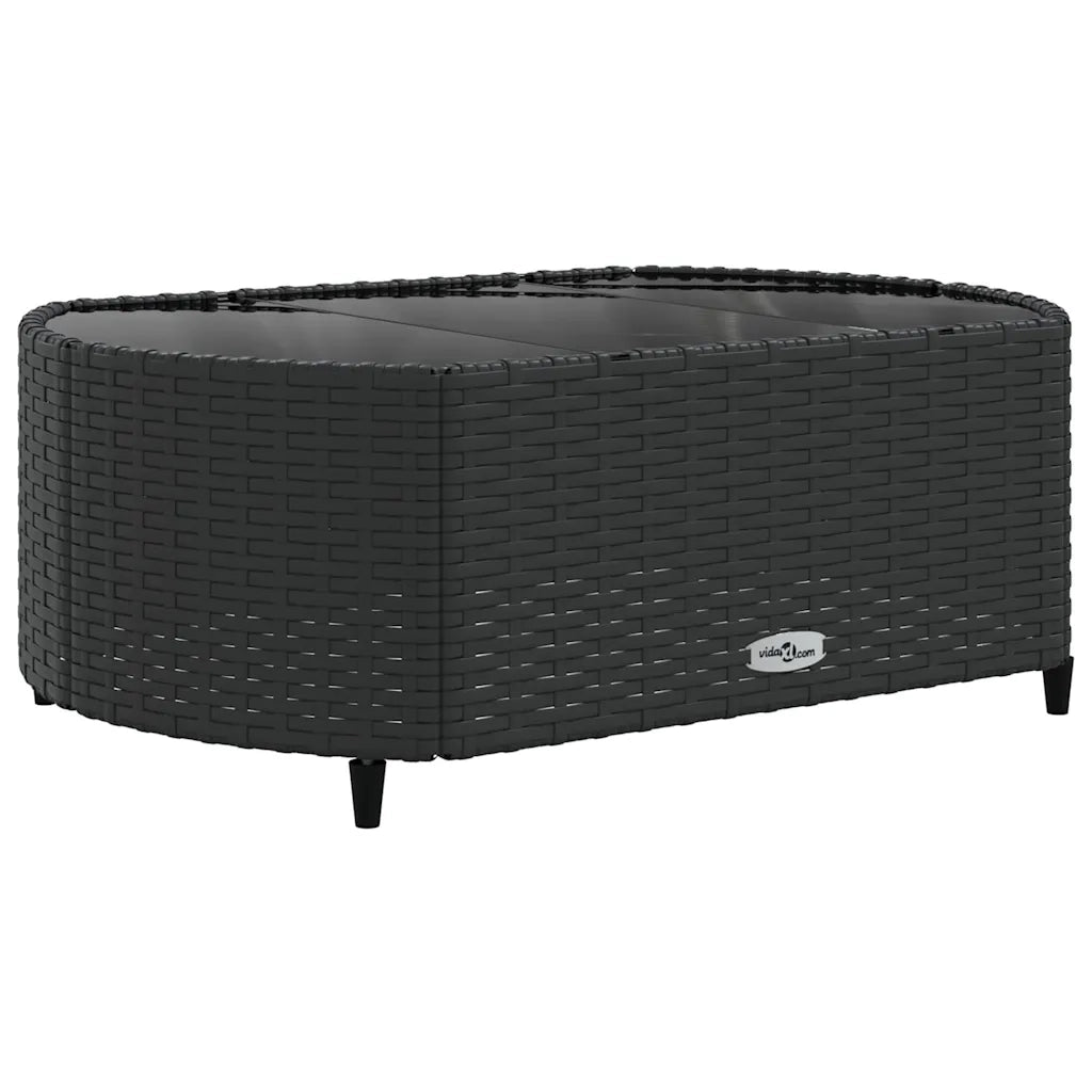 Set Divani da Giardino 5 pz con Cuscini in Polyrattan Nero 3308444