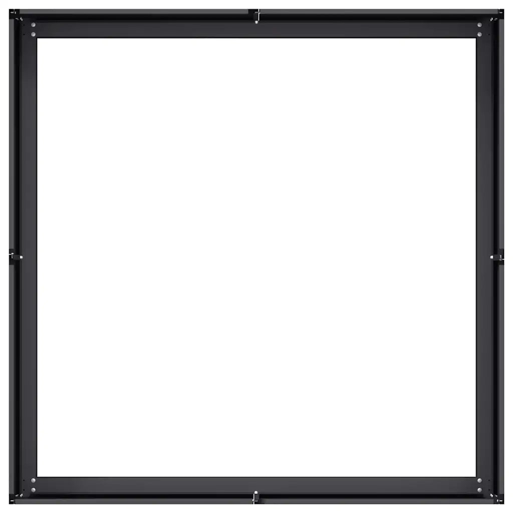 Fioriera Nera 100x100x30 cm in Acciaio 860808