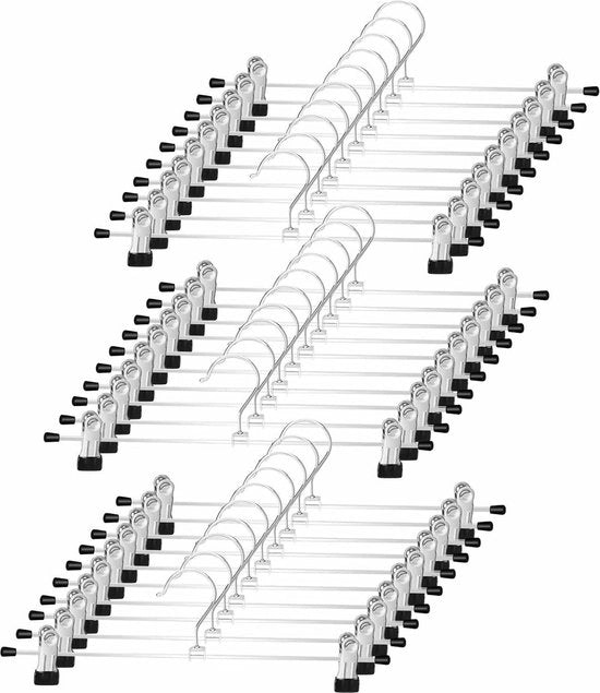 Hangers per abito - Clip per abito - Hangers per abito con clip - Hangers per abito spaziali - Hangers per abiti con clip - Hangers per abiti con clip - 30 pezzi