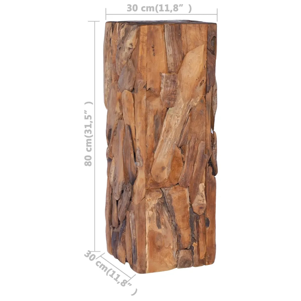 Tavolino da Salotto 30x30x80 cm in Legno Massello di Teak 288807