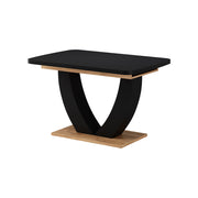 Vicco tavolo da pranzo allungabile Rovere nero/oro 120 x 80 cm Estensibile
