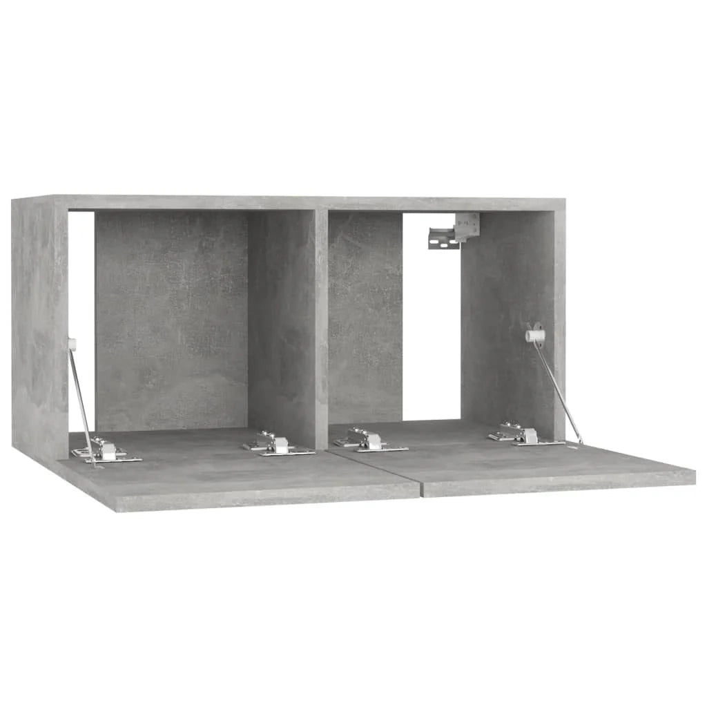 Mobile TV multimediale mensola TV supporto TV sala da pranzo soggiorno camera da letto montaggio a parete 2 pezzi 60 x 30 x 30 cm grigio 02_0029186