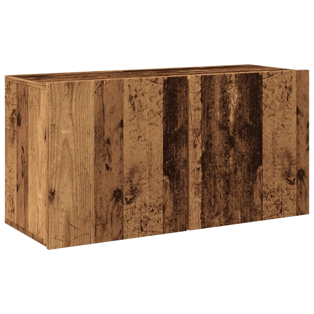 Mobile TV a Parete | Armadietto TV | Mobile Porta TV Legno Antico 80x30x41 cm