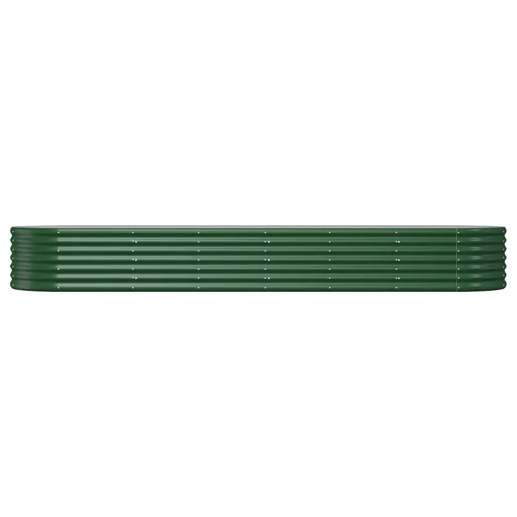 Letto Giardino Acciaio Zincato 296x80x36 cm Verde 318923