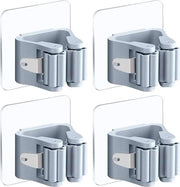 4 set di supporti per spazzola, autofissanti, senza perforazione, supporto per spazzola, supporto per spazzola, autofissanti, antiscivolo, supporto per spazzola in acciaio inossidabile, ideale per cucina, bagno, giardino, garage, blu