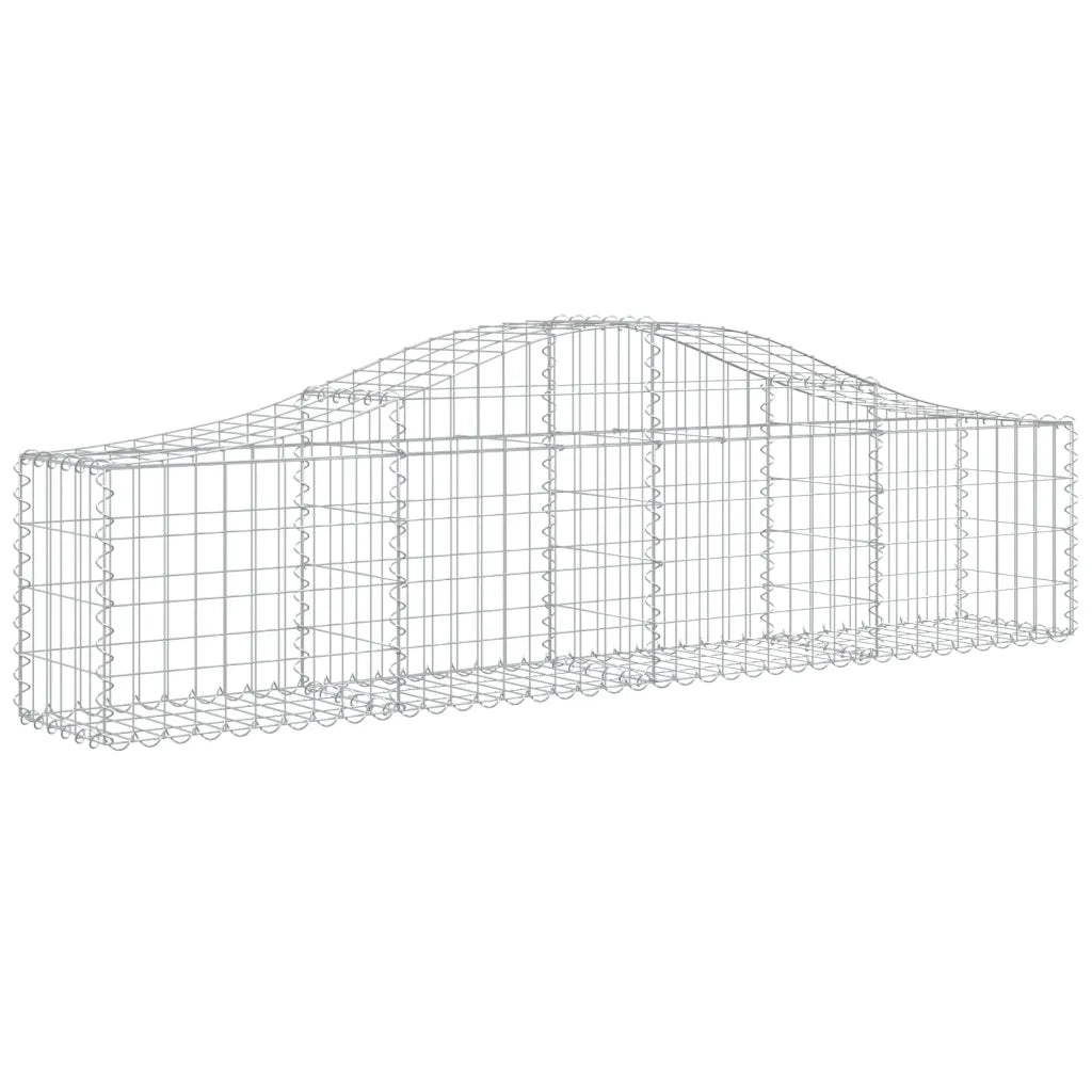 Cesti Gabbioni ad Arco 5 pz 200x30x40/60 cm Ferro Zincato 3145370