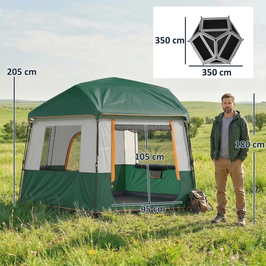 Tenda da campeggio per 4-6 persone ¨C zephmum ¨C Verde 3000mm impermeabile
