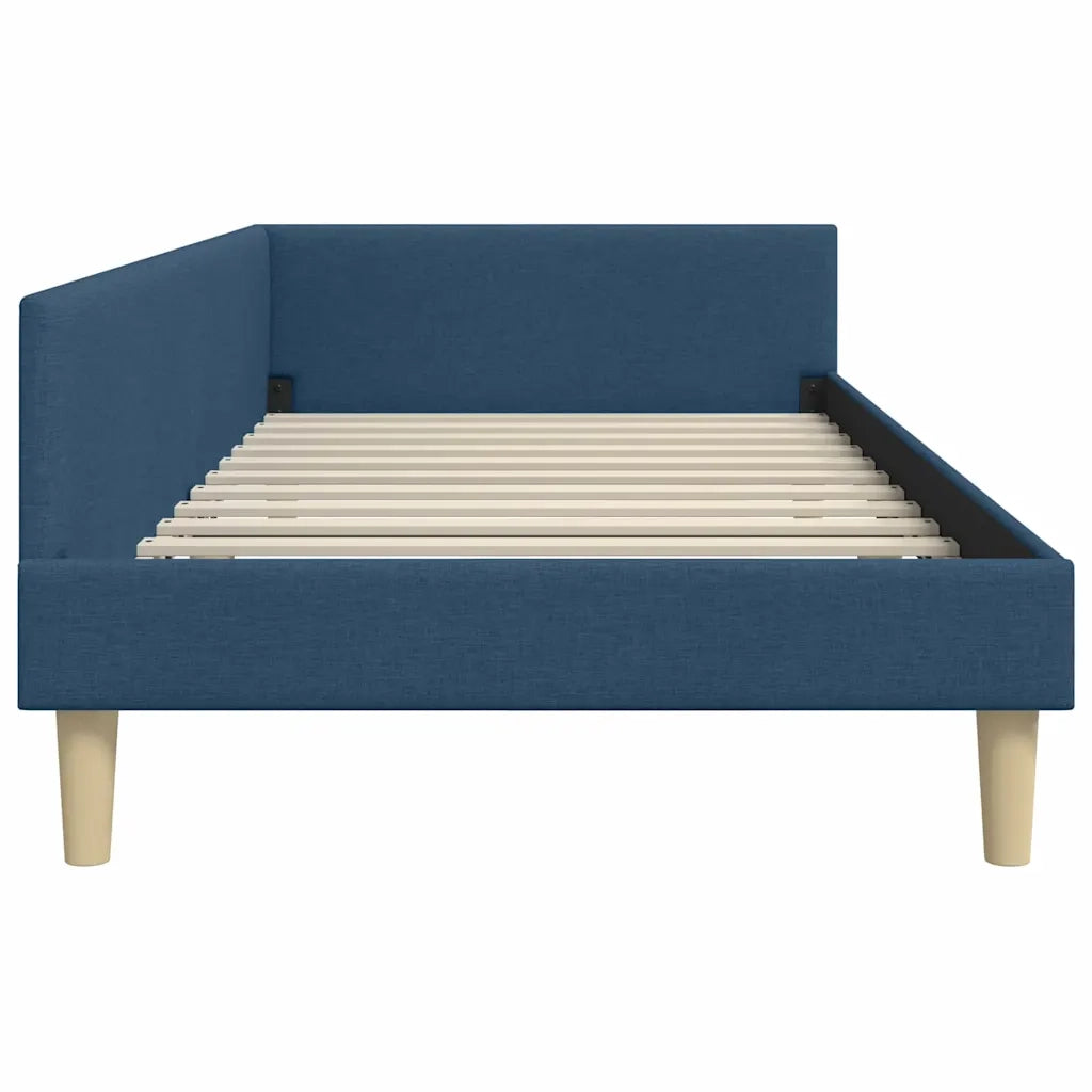Cornice del letto ad angolo Blu 80 x 200 cm Tessuto 42016108