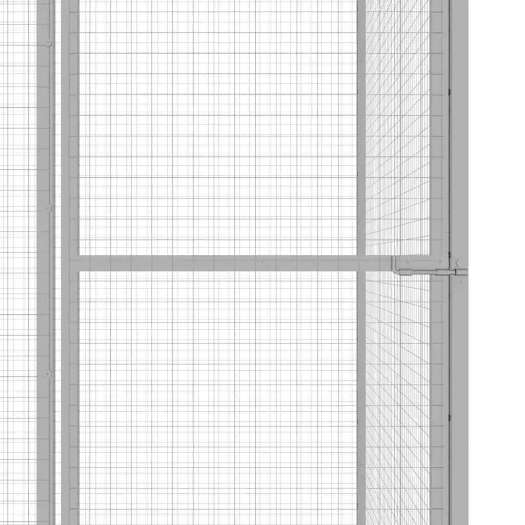 Gabbia per Gatti 3x1,5x1,5 m in Acciaio Zincato 146357